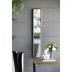 Miroir mural pleine longueur de 47 x 8 pouces avec cadre en métal doré antique