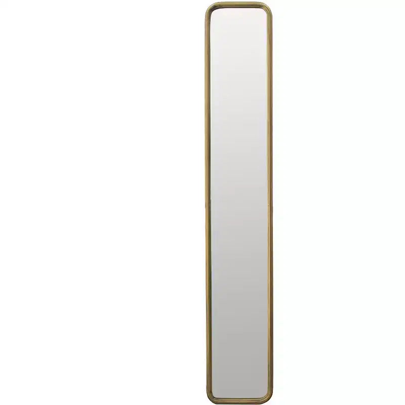 Miroir mural pleine longueur de 47 x 8 pouces avec cadre en métal doré antique