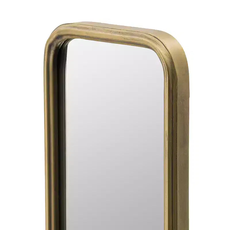 Miroir mural pleine longueur de 47 x 8 pouces avec cadre en métal doré antique