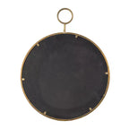 Miroir mural rond de 22 x 28 pouces avec cadre en fer doré
