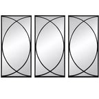 Miroir mural rectangulaire de 32 pouces avec cadre noir