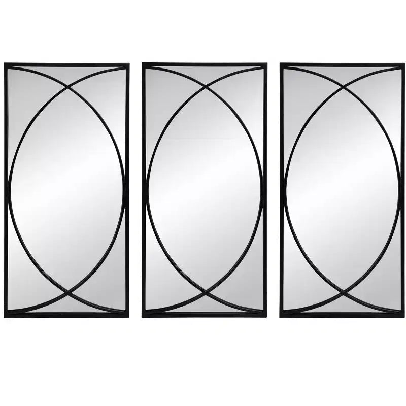 Miroir mural rectangulaire de 32 pouces avec cadre noir