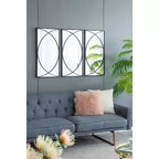 Miroir mural rectangulaire de 32 pouces avec cadre noir