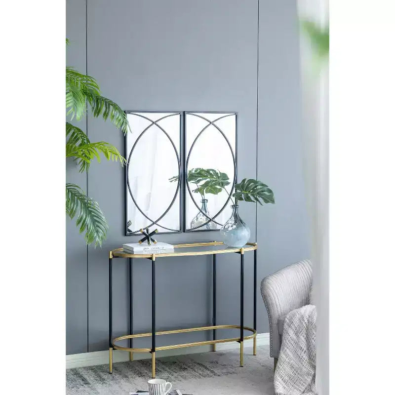 Miroir mural rectangulaire de 32 pouces avec cadre noir