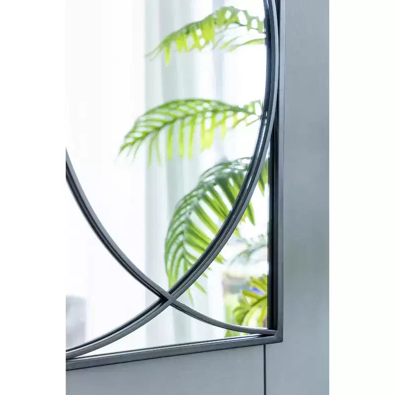 Miroir mural rectangulaire de 32 pouces avec cadre noir