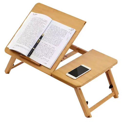 19.6 Foldable Coffee Table, Collapsible Banboo Low Table for Small Spaces, Multi-Functional Floor Desk for Home Office, Bedroom, Study & Living Room