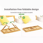Table basse pliable de 19,6 pouces, petite table basse pliable en bambou pour les petits espaces, bureau au sol multifonctionnel pour le bureau à domicile, la chambre, le bureau et le salon