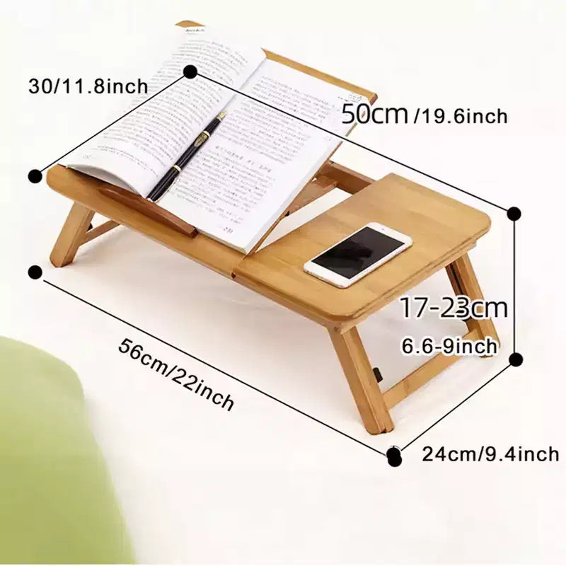 Table basse pliable de 19,6 pouces, petite table basse pliable en bambou pour les petits espaces, bureau au sol multifonctionnel pour le bureau à domicile, la chambre, le bureau et le salon