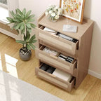 COZONY Commode en rotin, meuble de rangement haut à 5 tiroirs avec poignées métalliques pour chambre à coucher et salon