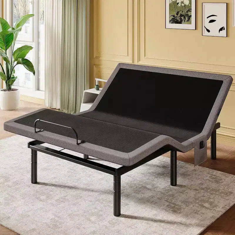 Adjustable Bed Frame Queen Size, Zero Clearance and Zero Gravity Mode, Electric Bed with Head Foot Incline, 4 USB Ports and Wireless Remote