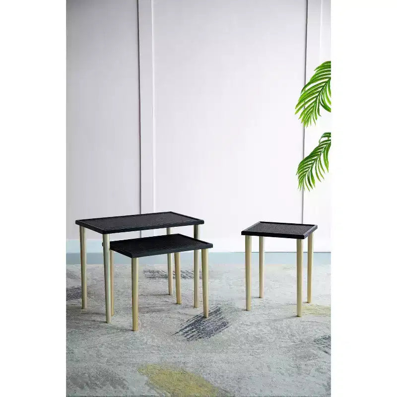 Lot de 3 tables gigognes Grande Moyenne Petite