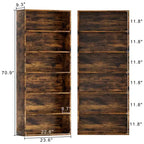Bibliothèque à 6 étagères ouvertes Celebalcony, étagères de rangement autoportantes de 180 cm de haut pour bureau à domicile, salon