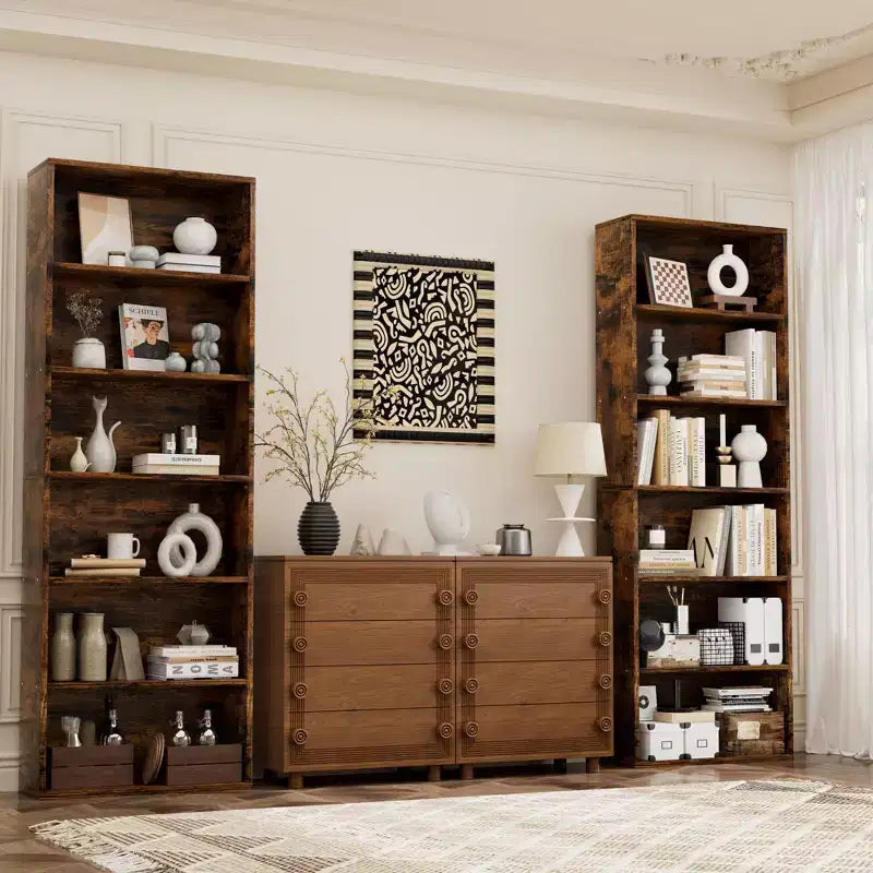 Bibliothèque à 6 étagères ouvertes Celebalcony, étagères de rangement autoportantes de 180 cm de haut pour bureau à domicile, salon