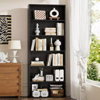 Bibliothèque à 6 étagères ouvertes Celebalcony, étagères de rangement autoportantes de 180 cm de haut pour bureau à domicile, salon