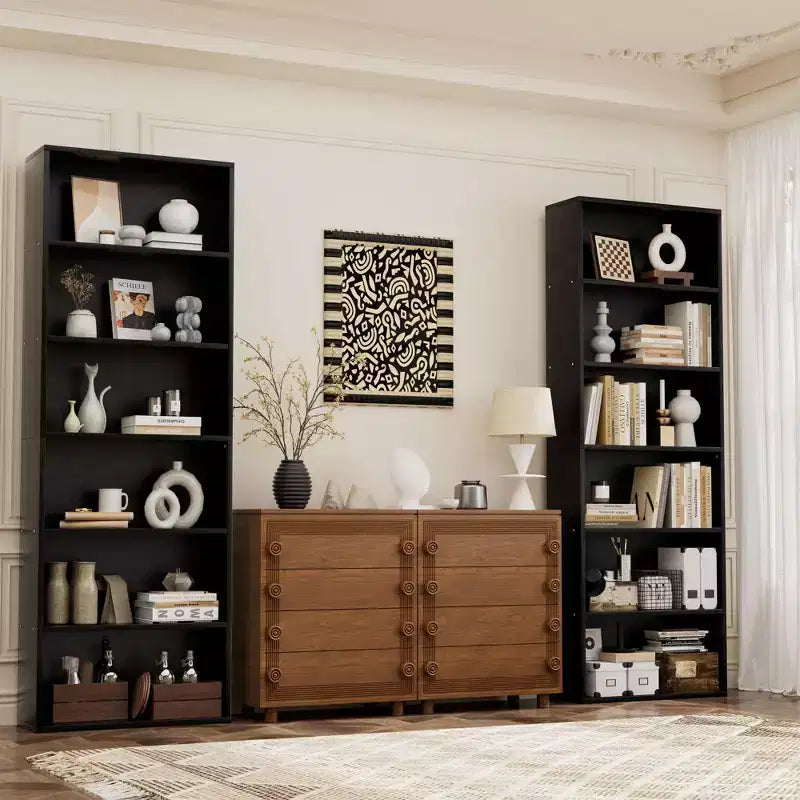 Bibliothèque à 6 étagères ouvertes Celebalcony, étagères de rangement autoportantes de 180 cm de haut pour bureau à domicile, salon