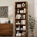 Bibliothèque à 6 étagères ouvertes Celebalcony, étagères de rangement autoportantes de 180 cm de haut pour bureau à domicile, salon