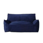 Okak 2-Seater Velvet Bean Bag Chair,Oversized Lounger Beanbag Chair Sofa with Armrests & Removable Cover,Floor Sofa for Living Room Bedroom