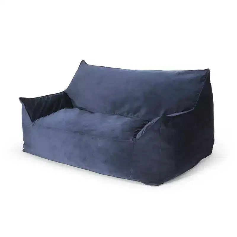 Fauteuil Poire 2 Places en Velours Okak, Fauteuil Poire Géant avec Accoudoirs et Housse Amovible, Canapé de Sol pour Salon Chambre
