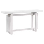 TUYOHW 59.1 Console moderne avec pieds en pin, table d'entrée en placage de pin, table de canapé géométrique imbriquée pour salon, couloir, entrée