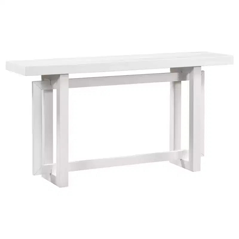 TUYOHW 59.1 Console moderne avec pieds en pin, table d'entrée en placage de pin, table de canapé géométrique imbriquée pour salon, couloir, entrée