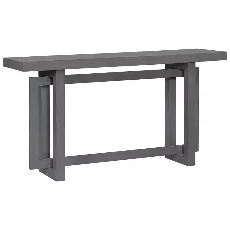 TUYOHW 59.1 Console moderne avec pieds en pin, table d'entrée en placage de pin, table de canapé géométrique imbriquée pour salon, couloir, entrée