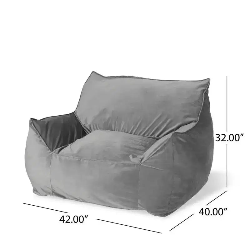 Fauteuil poire Okak en velours avec housse amovible, chaise longue moderne avec accoudoirs et fermeture éclair sécurisée pour enfants, canapé de sol pour salon et chambre