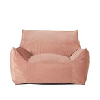 Fauteuil poire Okak en velours avec housse amovible, chaise longue moderne avec accoudoirs et fermeture éclair sécurisée pour enfants, canapé de sol pour salon et chambre