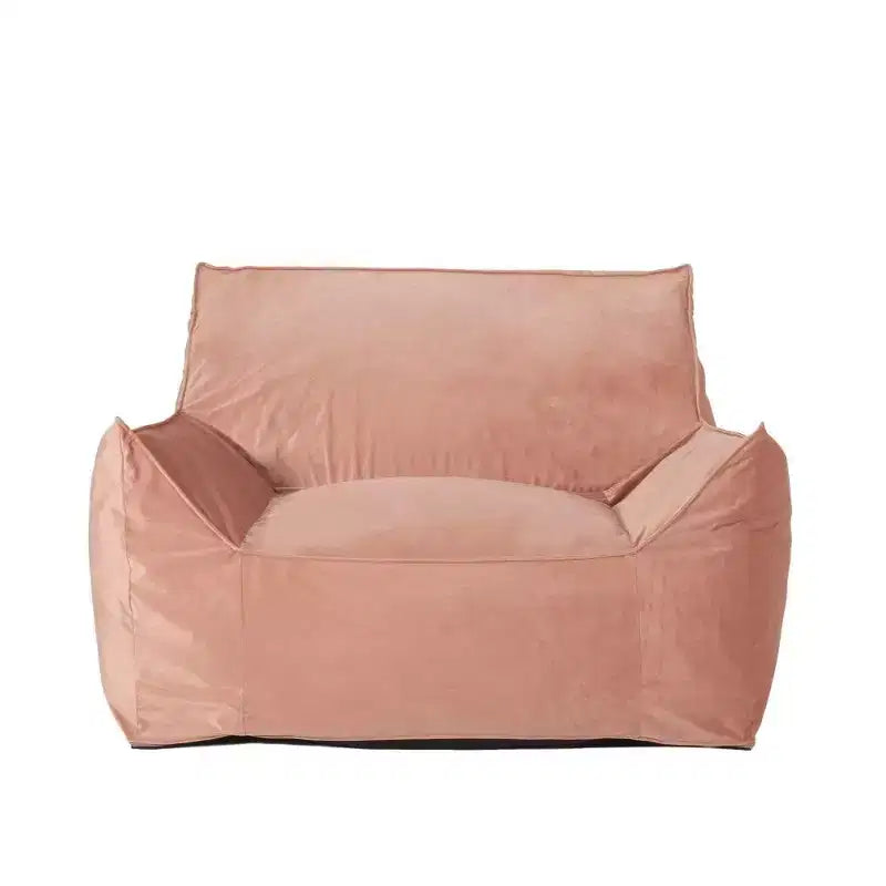 Fauteuil poire Okak en velours avec housse amovible, chaise longue moderne avec accoudoirs et fermeture éclair sécurisée pour enfants, canapé de sol pour salon et chambre