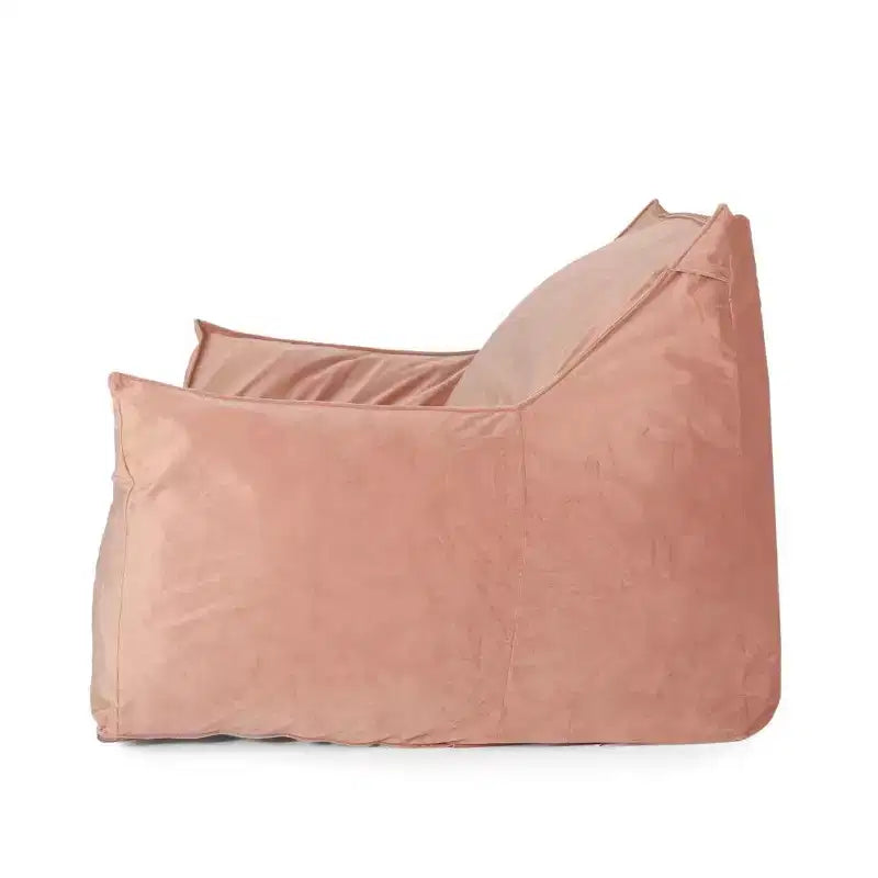 Fauteuil poire Okak en velours avec housse amovible, chaise longue moderne avec accoudoirs et fermeture éclair sécurisée pour enfants, canapé de sol pour salon et chambre