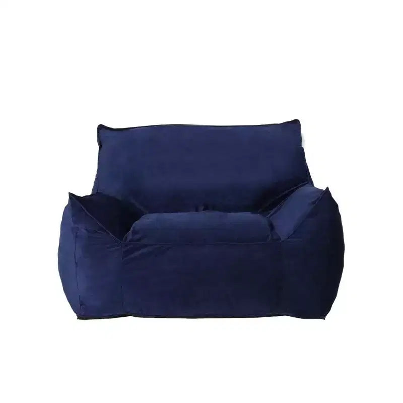 Okak Velvet Bean Bag Chair with Removable Cover,Modern Lounger Beanbag Chair with Armrests & Childproof Zipper,Floor Sofa for Living Room Bedroom