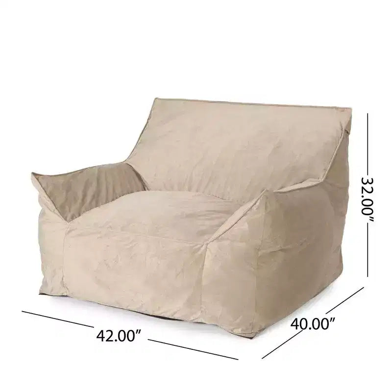 Fauteuil poire Okak en velours avec housse amovible, chaise longue moderne avec accoudoirs et fermeture éclair sécurisée pour enfants, canapé de sol pour salon et chambre