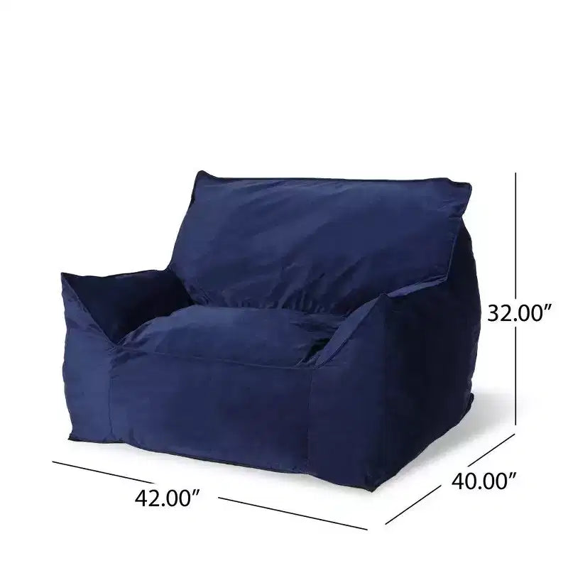 Fauteuil poire Okak en velours avec housse amovible, chaise longue moderne avec accoudoirs et fermeture éclair sécurisée pour enfants, canapé de sol pour salon et chambre