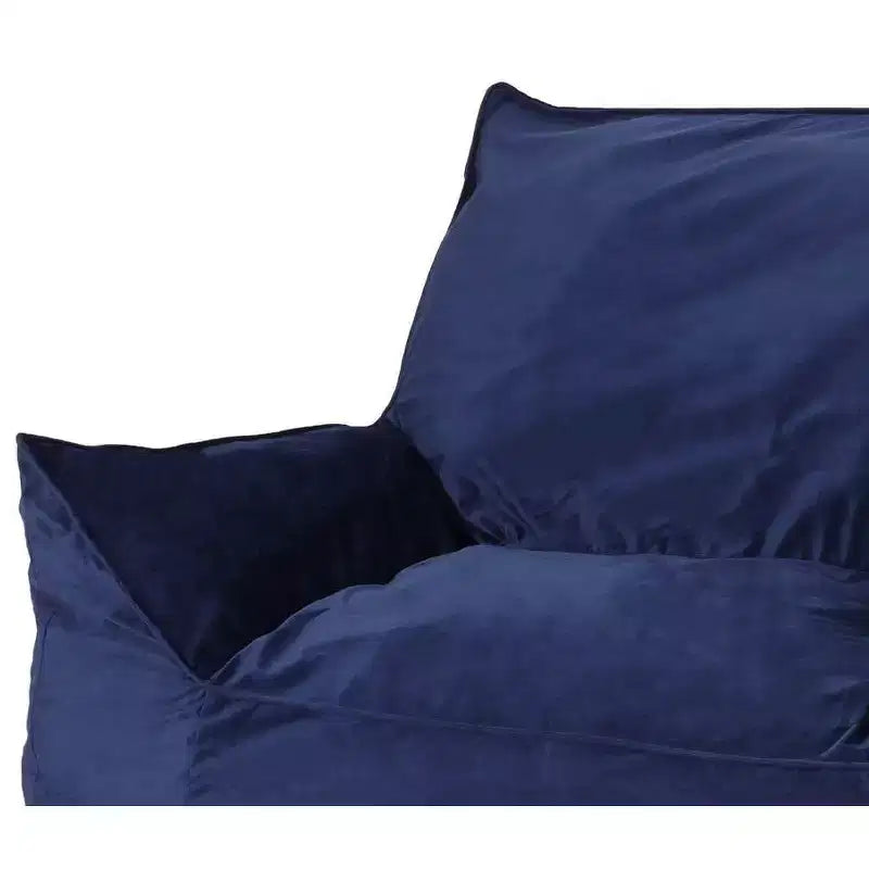Fauteuil poire Okak en velours avec housse amovible, chaise longue moderne avec accoudoirs et fermeture éclair sécurisée pour enfants, canapé de sol pour salon et chambre
