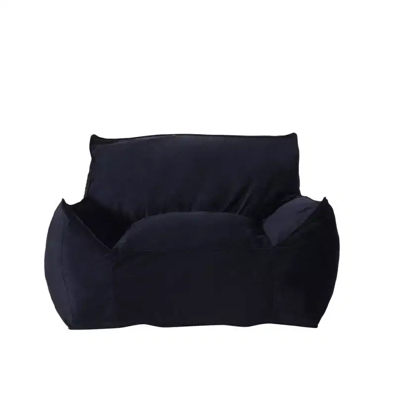 Fauteuil poire Okak en velours avec housse amovible, chaise longue moderne avec accoudoirs et fermeture éclair sécurisée pour enfants, canapé de sol pour salon et chambre