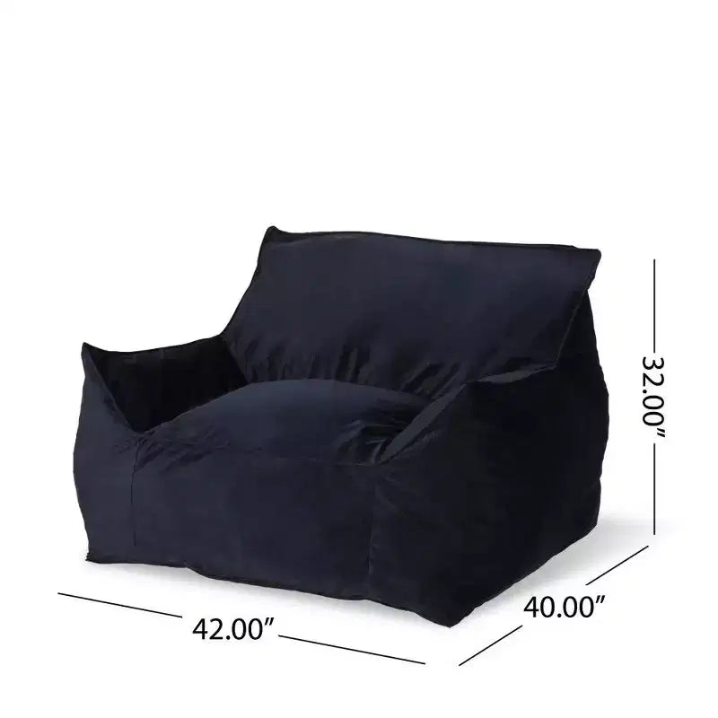 Fauteuil poire Okak en velours avec housse amovible, chaise longue moderne avec accoudoirs et fermeture éclair sécurisée pour enfants, canapé de sol pour salon et chambre