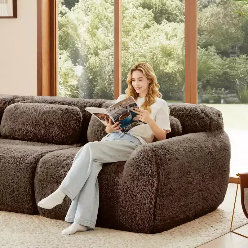 Canapé en U sans accoudoirs, éponge haute densité 32D, fond antidérapant, avec méridienne, combinaison libre, emballage sous vide, assise profonde pour chambre/bureau/salle de cinéma maison