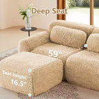 Canapé en U sans accoudoirs, éponge haute densité 32D, fond antidérapant, avec méridienne, combinaison libre, emballage sous vide, assise profonde pour chambre/bureau/salle de cinéma maison