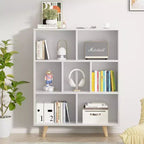 Étagère à 3 niveaux Celebalcony avec pieds, bibliothèque de rangement rétro en bois, étagères ouvertes autoportantes pour chambre à coucher, salon