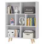 Étagère à 3 niveaux Celebalcony avec pieds, bibliothèque de rangement rétro en bois, étagères ouvertes autoportantes pour chambre à coucher, salon