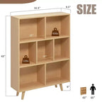 Étagère à 3 niveaux Celebalcony avec pieds, bibliothèque de rangement rétro en bois, étagères ouvertes autoportantes pour chambre à coucher, salon