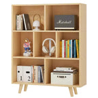 Étagère à 3 niveaux Celebalcony avec pieds, bibliothèque de rangement rétro en bois, étagères ouvertes autoportantes pour chambre à coucher, salon