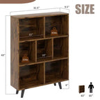 Étagère à 3 niveaux Celebalcony avec pieds, bibliothèque de rangement rétro en bois, étagères ouvertes autoportantes pour chambre à coucher, salon