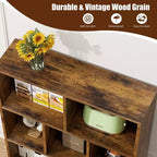 Étagère à 3 niveaux Celebalcony avec pieds, bibliothèque de rangement rétro en bois, étagères ouvertes autoportantes pour chambre à coucher, salon