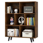 Étagère à 3 niveaux Celebalcony avec pieds, bibliothèque de rangement rétro en bois, étagères ouvertes autoportantes pour chambre à coucher, salon