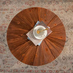 Maxax Table d'appoint ronde à pied de 23,6 po, Table d'appoint bohème du milieu du siècle pour salon, chambre ou petits espaces
