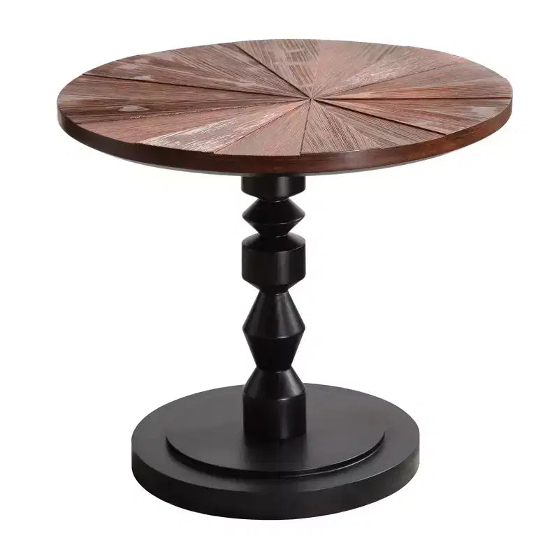 Maxax Table d'appoint ronde à pied de 23,6 po, Table d'appoint bohème du milieu du siècle pour salon, chambre ou petits espaces