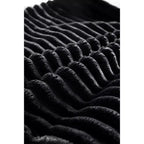 Canapé d'angle 104Cloud, méridienne en U, assise profonde, poches latérales, tissu pelucheux, aucun assemblage requis, noir, orientation à droite