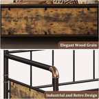 Lit de repos avec lit gigogne, cadre de lit simple avec lattes en acier, cadre de canapé-lit avec supports robustes pour salon, chambre à coucher, marron