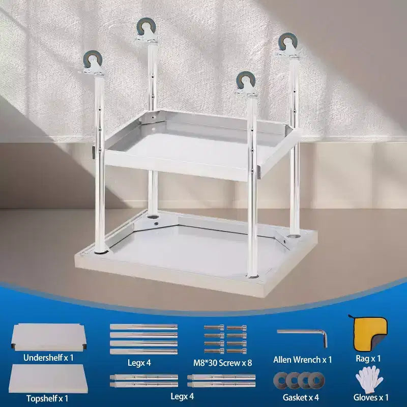 Table de travail en acier inoxydable, 61x46 cm, avec étagère inférieure réglable et 4 roulettes, robuste pour usage commercial, cuisine ou extérieur