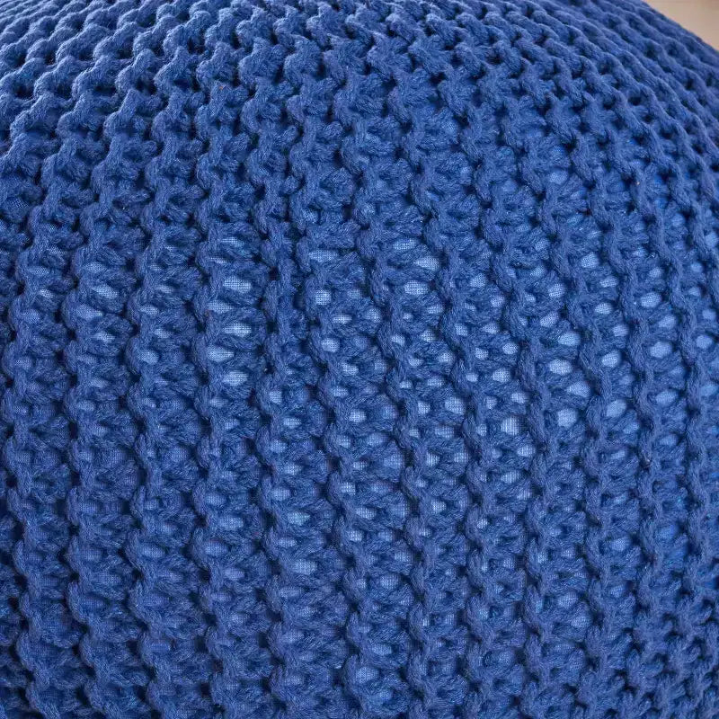TUYOHW 20 Pouf rond moderne avec design tricoté Petit pouf coussin de sol Repose-pieds pour salon, chambre, entrée